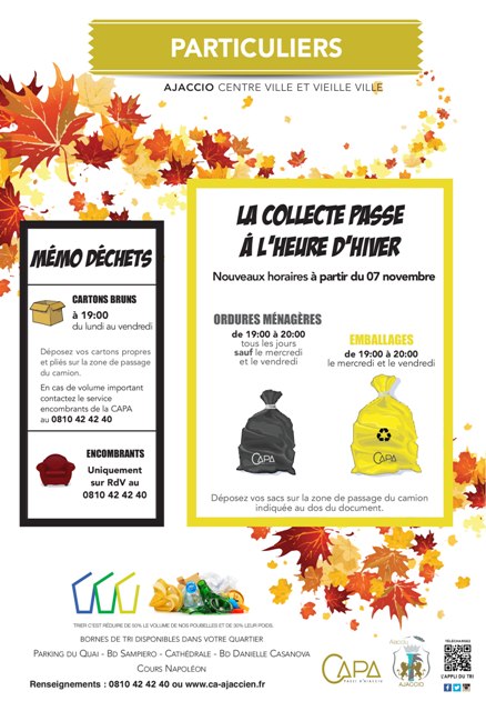 La collecte en sacs passe à l'heure d'hiver à partir du 7 novembre ...emballages, déchets ménagers et encombrants La collecte en sacs passe à l'heure d'hiver à partir du 7 novembre ...emballages, déchets ménagers et encombrants