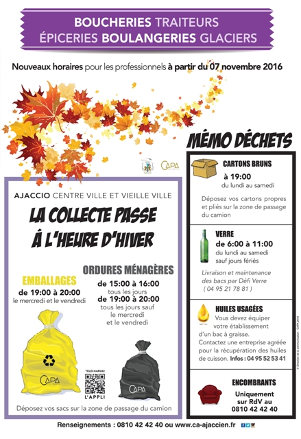 La collecte en sacs passe à l'heure d'hiver à partir du 7 novembre ...emballages, déchets ménagers et encombrants La collecte en sacs passe à l'heure d'hiver à partir du 7 novembre ...emballages, déchets ménagers et encombrants
