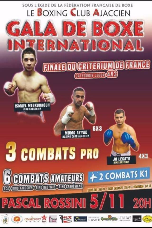 Boxe Anglaise Pro international samedi 5 novembre complexe Pascal Rossini Boxe Anglaise Pro international samedi 5 novembre complexe Pascal Rossini