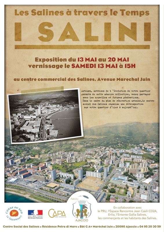 Exposition "Les Salines à travers le Temps" du 13 au 20 mai Exposition "Les Salines à travers le Temps" du 13 au 20 mai