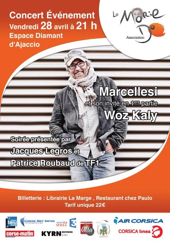 Concert de Pierre Marcellesi au profit de La MarieDo le 28 avril 21h à l'Espace Diamant Concert de Pierre Marcellesi au profit de La MarieDo le 28 avril 21h à l'Espace Diamant
