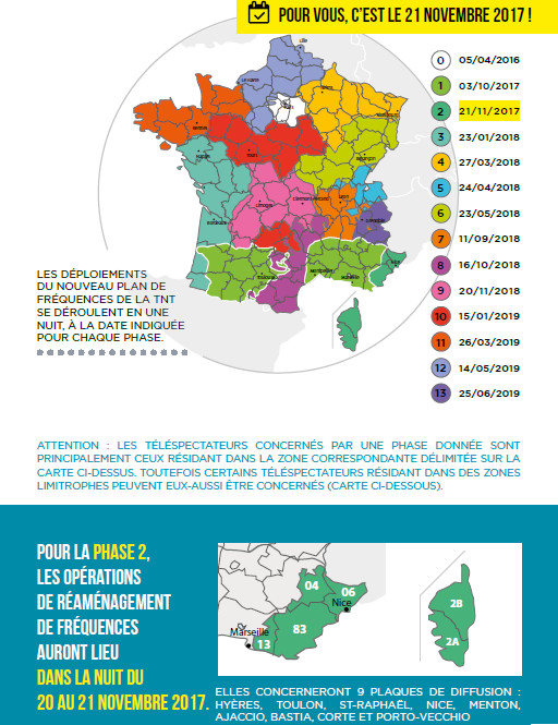 Le 21 novembre 2017 les fréquences de la TNT changent ! Le 21 novembre 2017 les fréquences de la TNT changent !