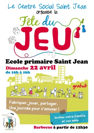 La "Fête du Jeu" le 22 avril à Saint Jean La "Fête du Jeu" le 22 avril à Saint Jean