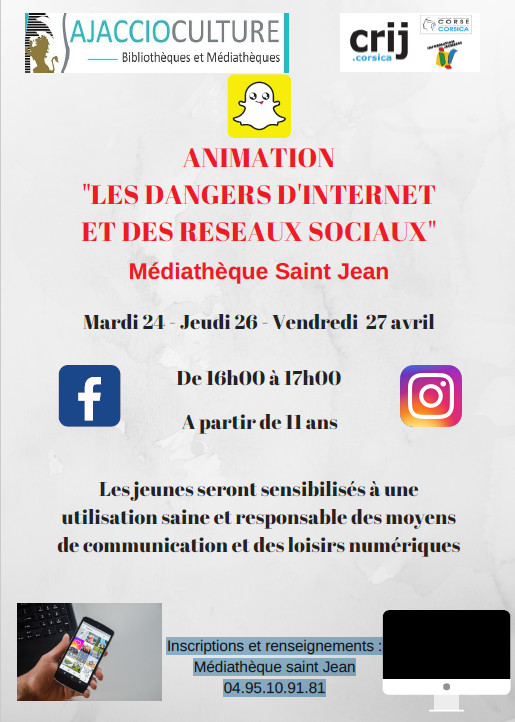 Atelier « cyber-prévention » Médiathèque Saint Jean Atelier « cyber-prévention » Médiathèque Saint Jean