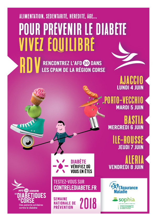 Semaine Nationale de Prévention du Diabète 2018 en Corse Semaine Nationale de Prévention du Diabète 2018 en Corse