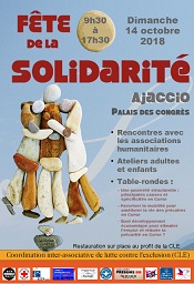 Fête de la Solidarité dimanche 14 octobre Palais des Congrès d'Ajaccio Fête de la Solidarité dimanche 14 octobre Palais des Congrès d'Ajaccio