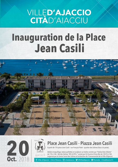 Inauguration de la place Jean Casili Samedi 20 octobre à 11h Inauguration de la place Jean Casili Samedi 20 octobre à 11h