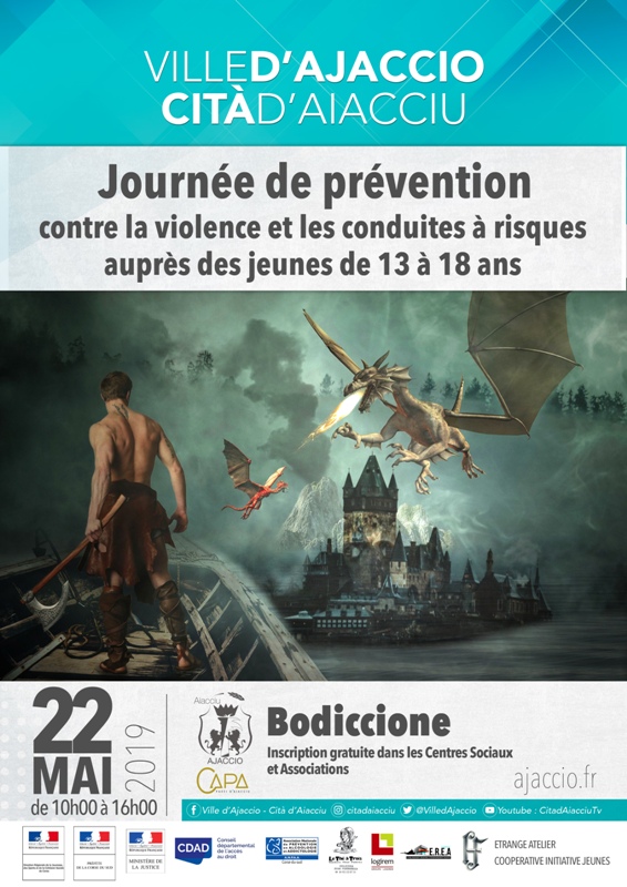 Journée de prévention contre la violence et les conduites à risques le 22 Mai à partir de 10h sur "Les Hauts de Bodiccione" Journée de prévention contre la violence et les conduites à risques le 22 Mai à partir de 10h sur "Les Hauts de Bodiccione"