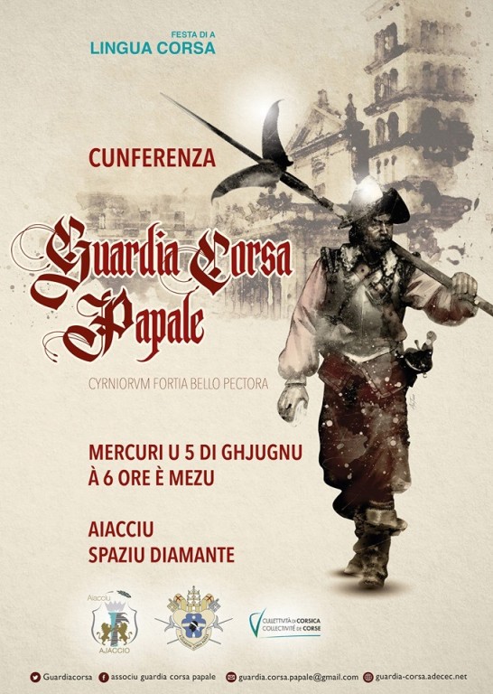Conférence "Les Corses qui constituaient la garde papale" mercredi 5 juin à l'Espace Diamant Conférence "Les Corses qui constituaient la garde papale" mercredi 5 juin à l'Espace Diamant
