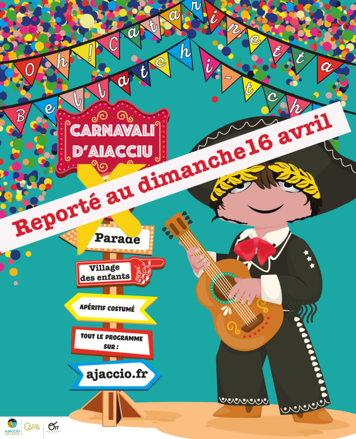 Carnavali d'Aiacciu 2023 : report au dimanche 16 avril 