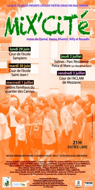 Du 29 juin au 3 juillet Mix Cité "Théâtre dans les Quartiers" Du 29 juin au 3 juillet Mix Cité "Théâtre dans les Quartiers"