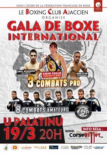 Samedi 19 mars 20h Gala de Boxe International au Palatinu Samedi 19 mars 20h Gala de Boxe International au Palatinu