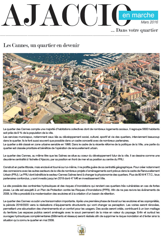 Ajaccio en Marche dans votre quartier... Les Cannes Ajaccio en Marche dans votre quartier... Les Cannes