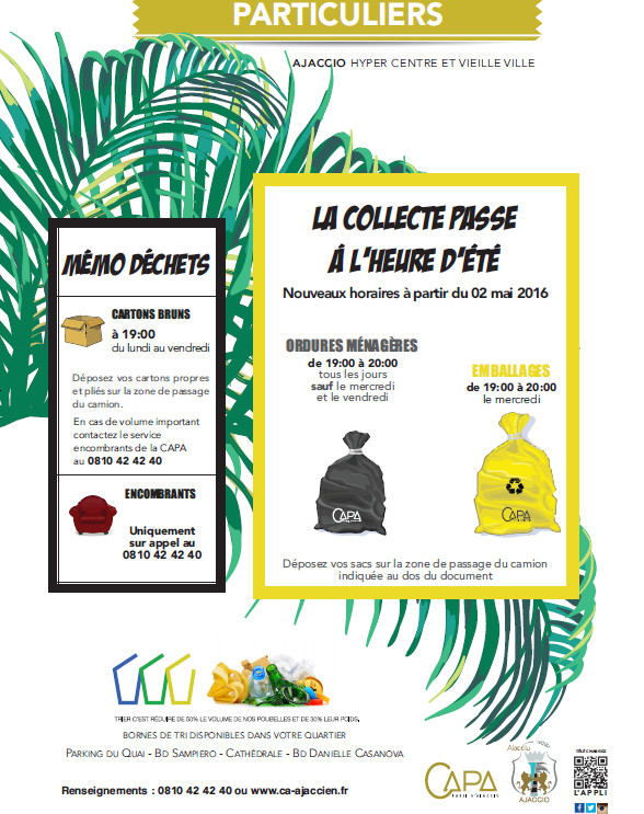 La collecte en sacs passe à l'heure d'été ...emballages, déchets ménagers et encombrants La collecte en sacs passe à l'heure d'été ...emballages, déchets ménagers et encombrants