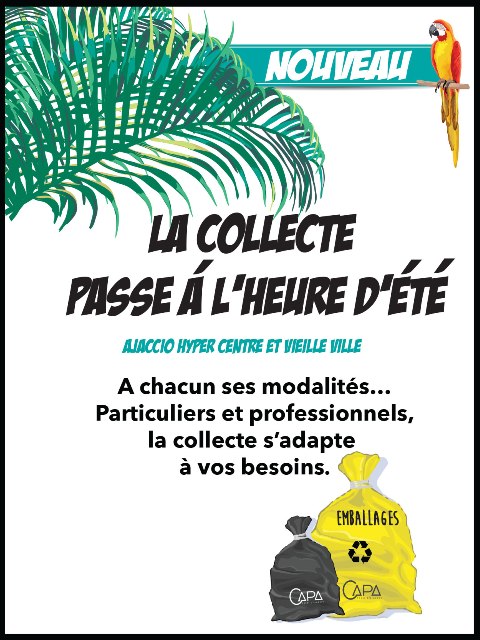 La collecte en sacs passe à l'heure d'été ...emballages, déchets ménagers et encombrants La collecte en sacs passe à l'heure d'été ...emballages, déchets ménagers et encombrants