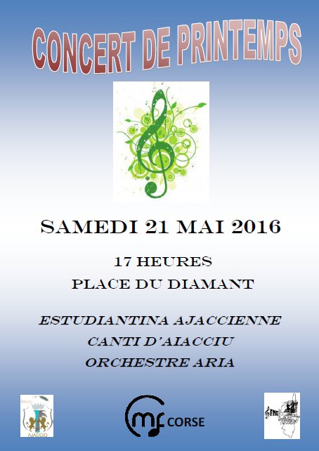 Concert de printemps de la Fédération Musicale de Corse samedi 21 mai Concert de printemps de la Fédération Musicale de Corse samedi 21 mai