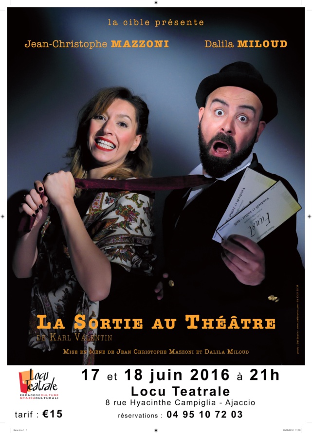 Spectacle "La Sortie au Théâtre" les 17 et 18 juin 21h à Locu Teatrale Spectacle "La Sortie au Théâtre" les 17 et 18 juin 21h à Locu Teatrale