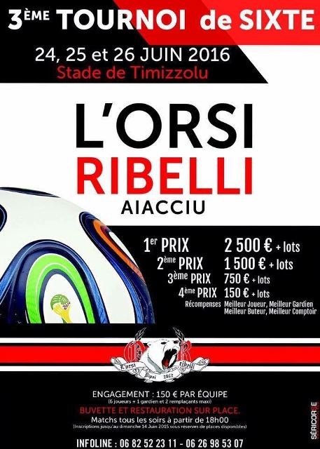 Tournoi de sixte de l'Orsi Ribelli 24-25-26 juin Tournoi de sixte de l'Orsi Ribelli 24-25-26 juin