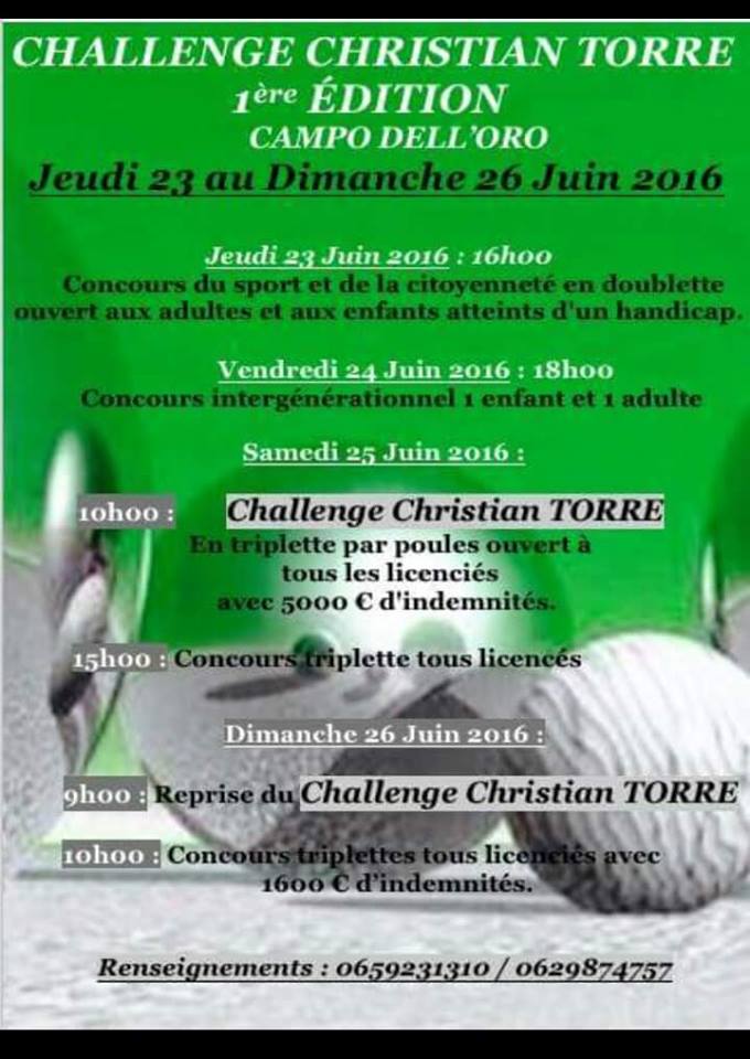 Challenge Christian Torre Challenge Christian Torre