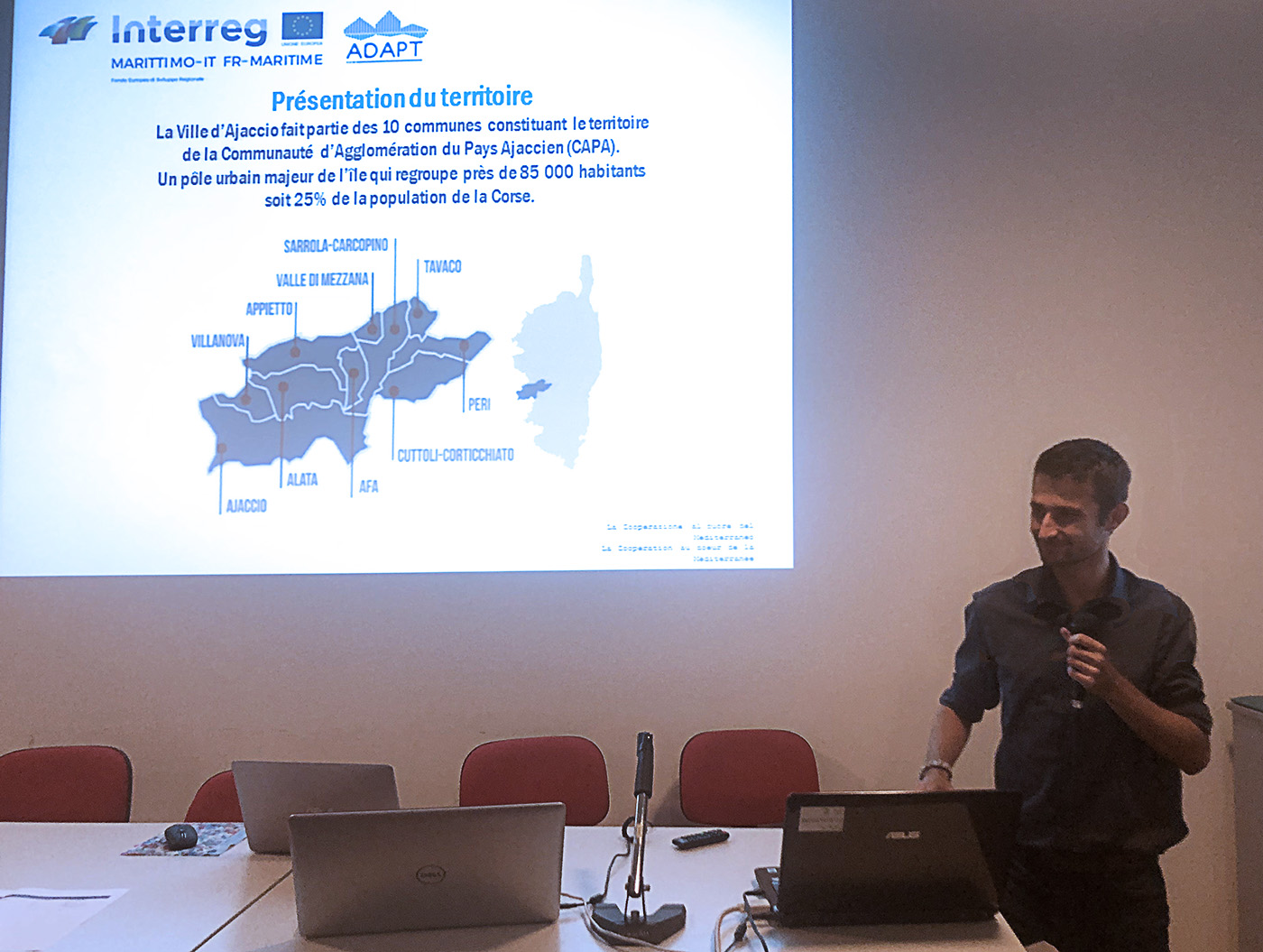 Kevin Mounier présente le plan d'adaptation aux changements climatiques de la Ville d'Ajaccio