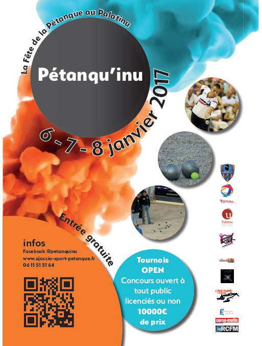 Pétanqu'inu du 6 au 8 janvier au Palatinu Pétanqu'inu du 6 au 8 janvier au Palatinu