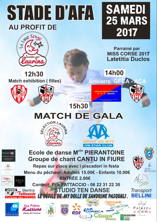 Inseme per Laurina samedi 25 mars stade d'Afa Inseme per Laurina samedi 25 mars stade d'Afa