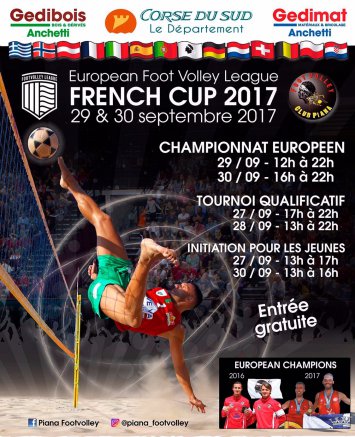 Championnat d'Europe de Foot Volley le 29 et 30 Septembre au Palatinu Championnat d'Europe de Foot Volley le 29 et 30 Septembre au Palatinu
