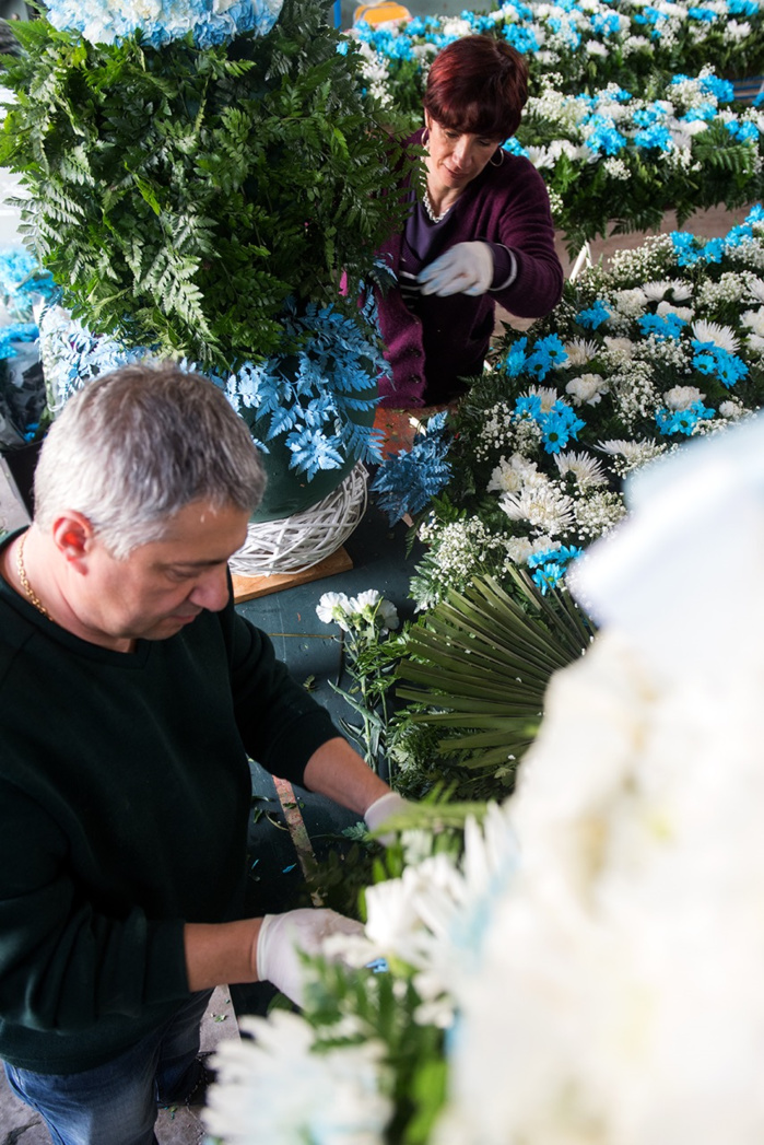 Réalisation de la décoration florale ce vendredi 16 mars dans les locaux de Ranucchietto, L. Coppolani, S.Perino, R.M. Santucci, G.Pelletier) (Photo Ville d'Ajaccio). Réalisation de la décoration florale ce vendredi 16 mars dans les locaux de Ranucchietto, L. Coppolani, S.Perino, R.M. Santucci, G.Pelletier) (Photo Ville d'Ajaccio).