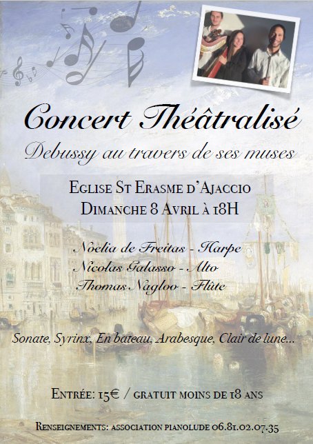 Concert Théâtralisé Debussy au travers de ses muses Concert Théâtralisé Debussy au travers de ses muses