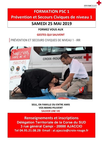 Croix-Rouge Ajaccio formation aux gestes de premier secours PSC1-25 mai 2019 Croix-Rouge Ajaccio formation aux gestes de premier secours PSC1-25 mai 2019