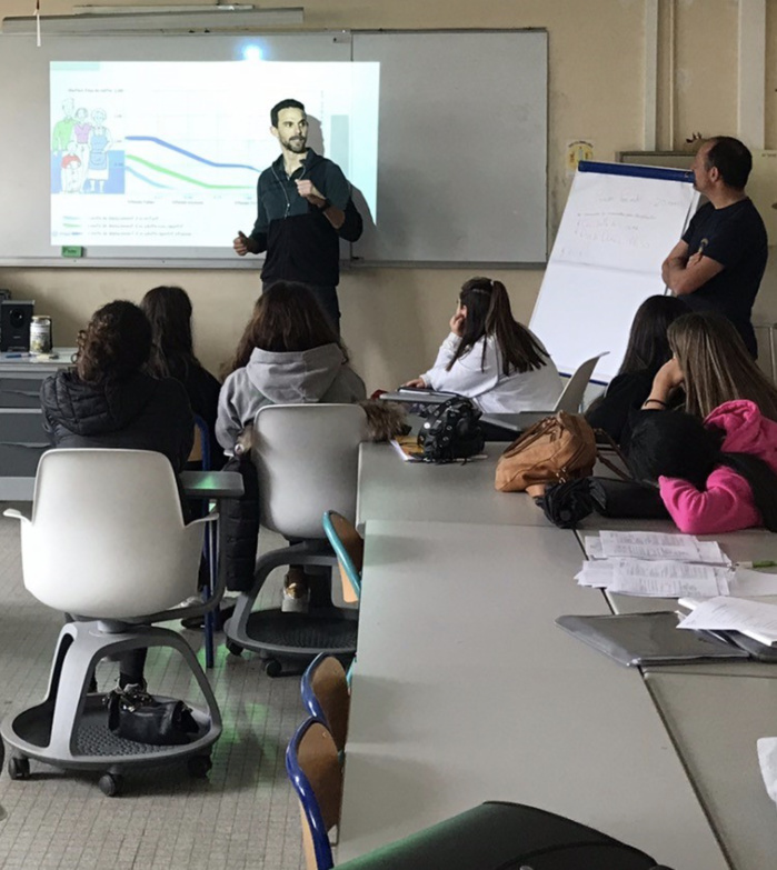 Rencontre avec les élèves de la classe de 2 ASSP du lycée professionnel du Finosello