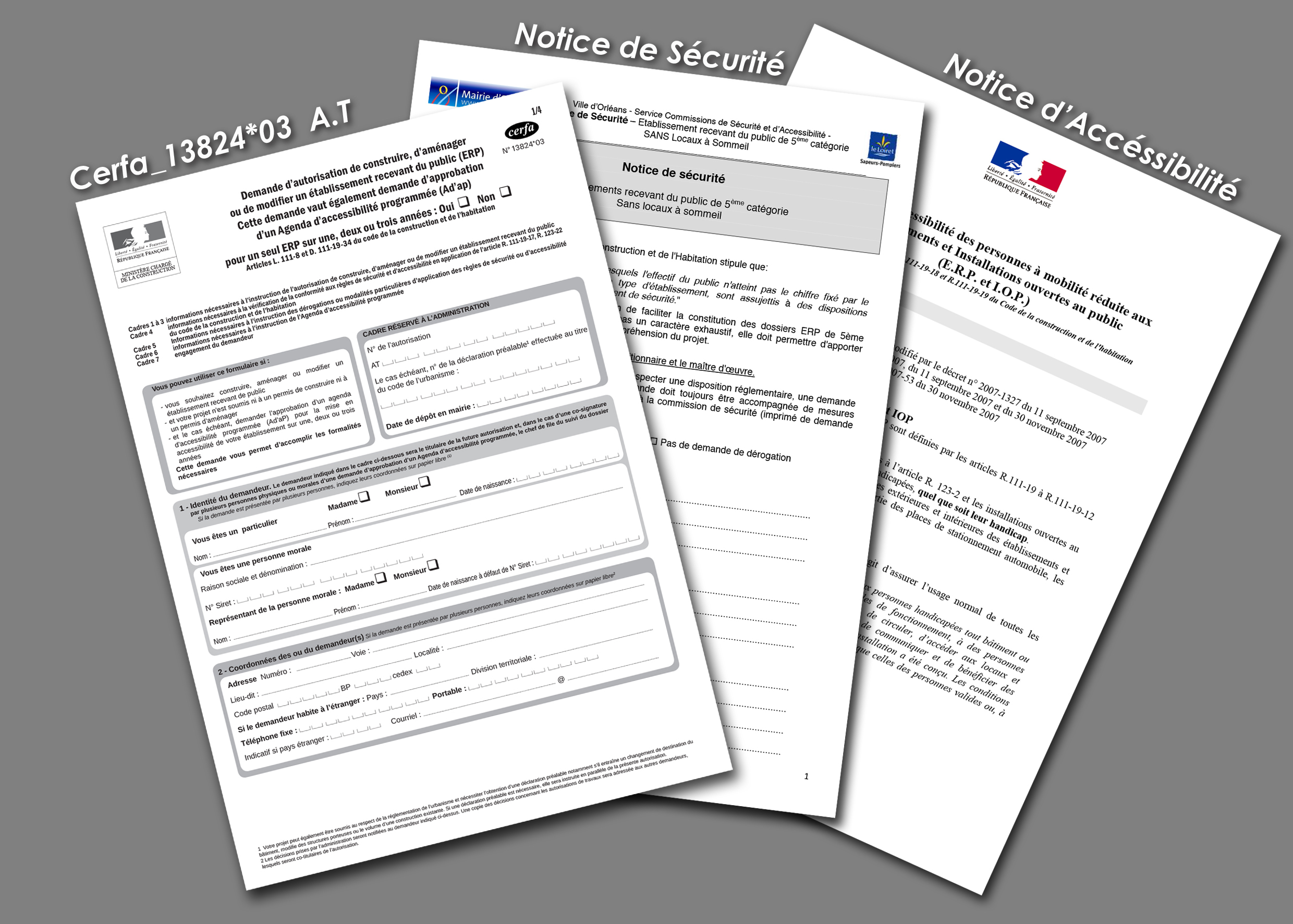 Obligation de déposer les Autorisations de Travaux (AT) lorsqu’ils concernent un établissement recevant du public. (ERP)