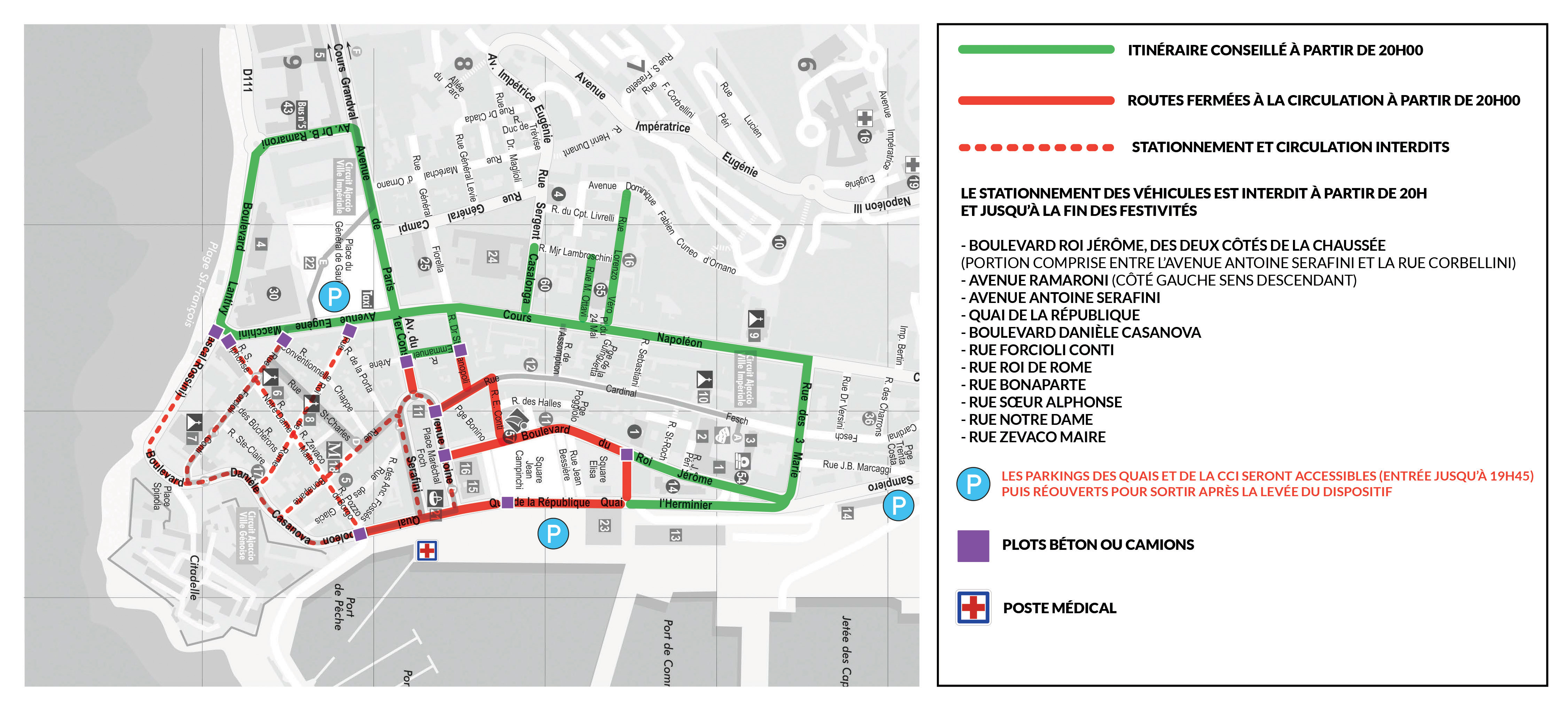 Programme du 14 juillet à Ajaccio