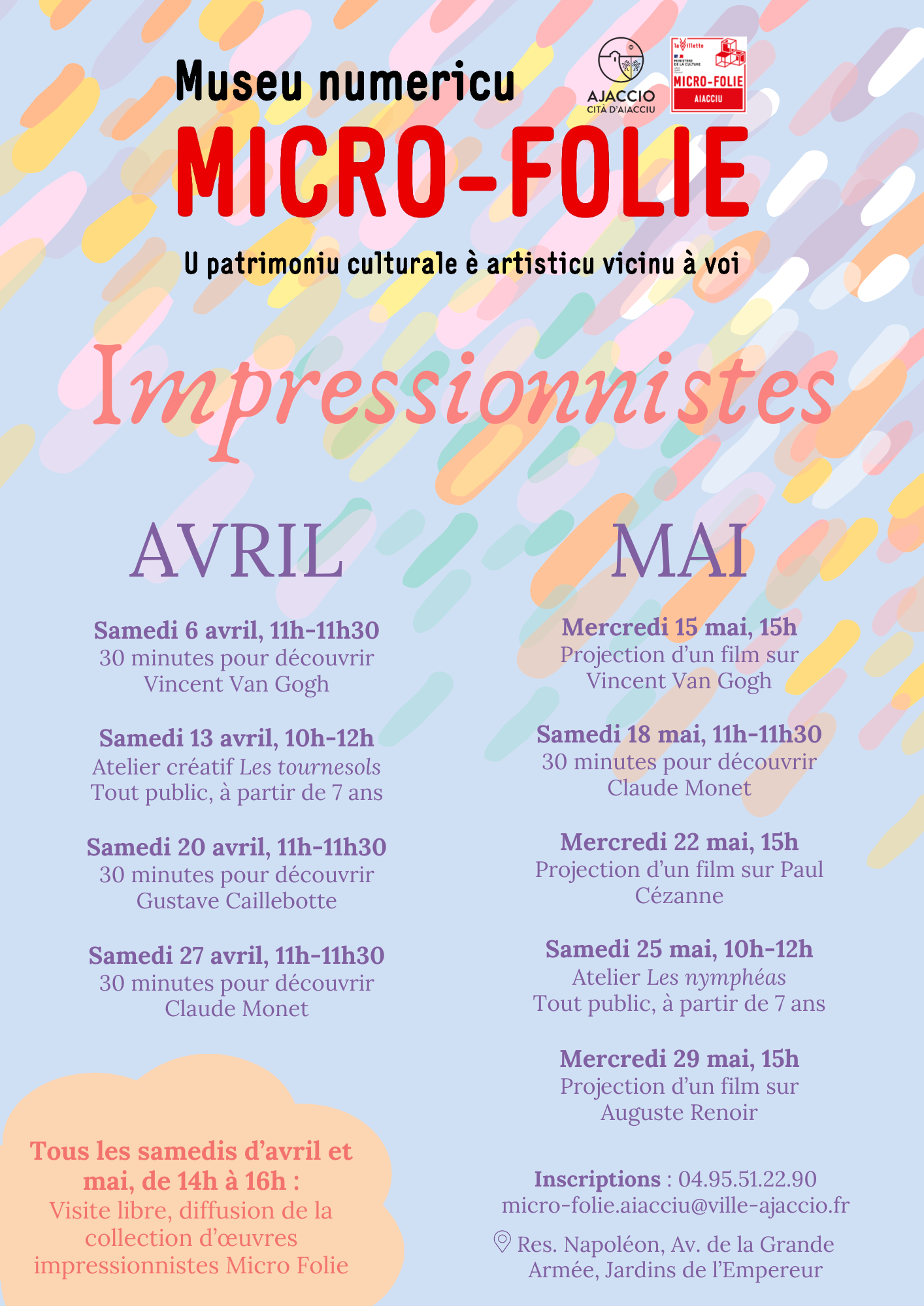 Micro Folie : programme d'avril et mai