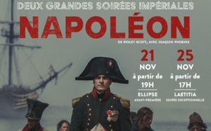 La Ville d’Ajaccio s’associe aux cinémas Ellipse et Laetitia pour la sortie du film Napoléon